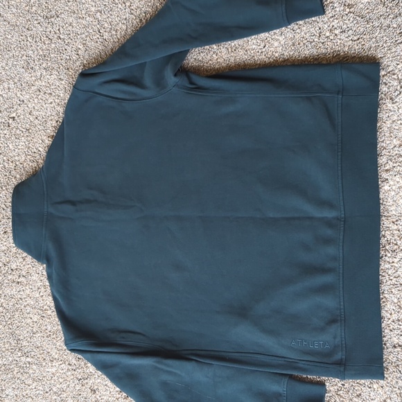 Athleta Forever Fleece 1/4 Zip Sweatshirt - Cypress Green S - Picture 5 of 5